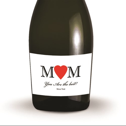 Personalised Prosecco - Heart Mam Label - Delivered to Your Door